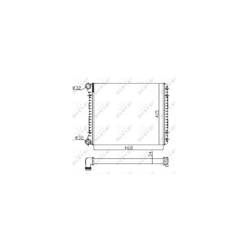 NRF Economy Class Kühler, Motorkühlung 58258A