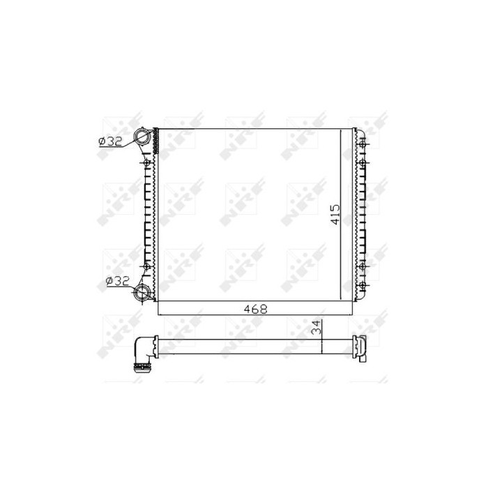 NRF Economy Class Kühler, Motorkühlung 58258A