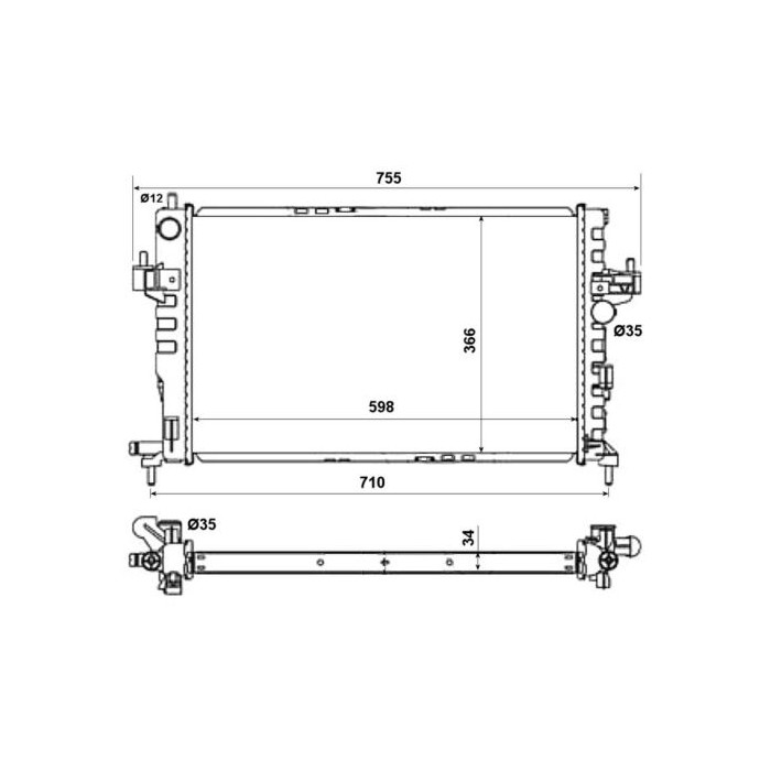 NRF EASY FIT Kühler, Motorkühlung 58282