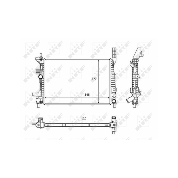 NRF Kühler, Motorkühlung 58284