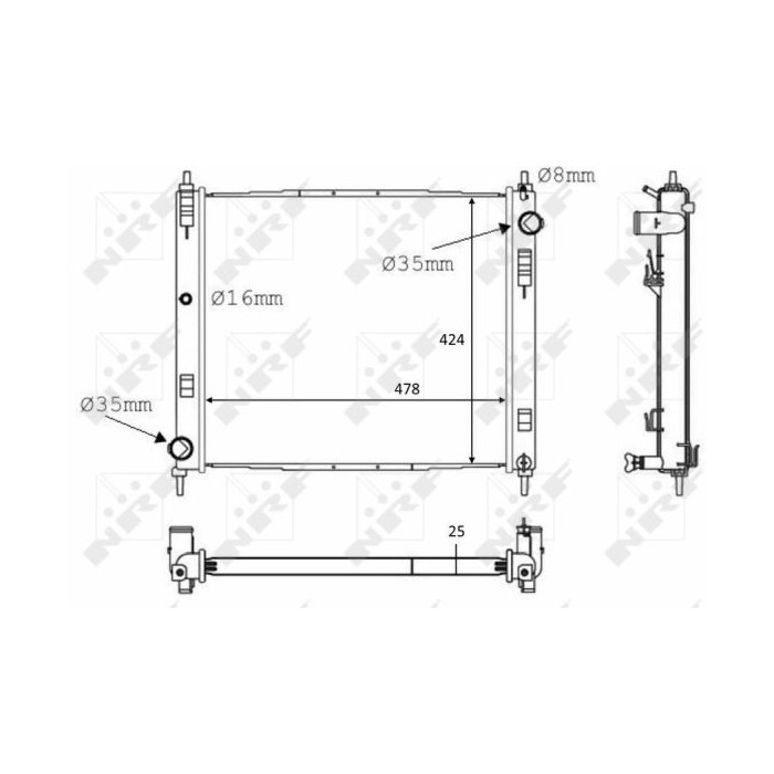 NRF Kühler, Motorkühlung 58231