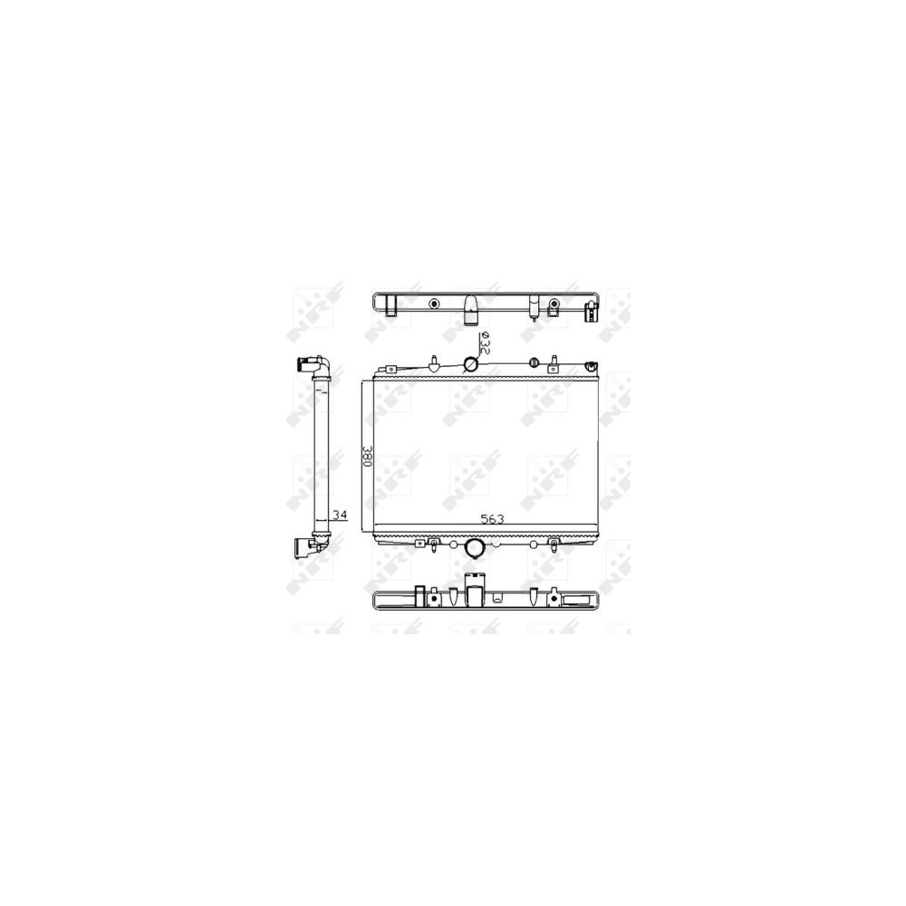 NRF Economy Class Kühler, Motorkühlung 58303A
