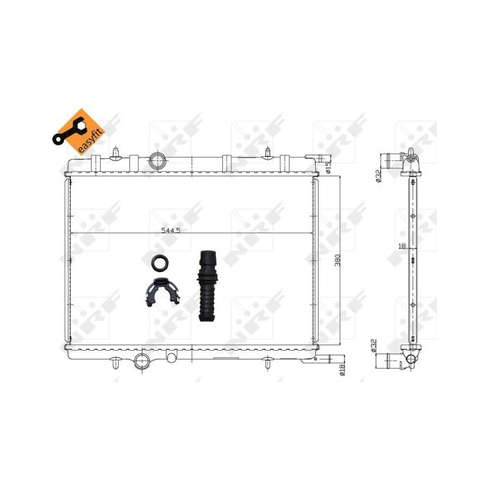 NRF EASY FIT Kühler, Motorkühlung 58304