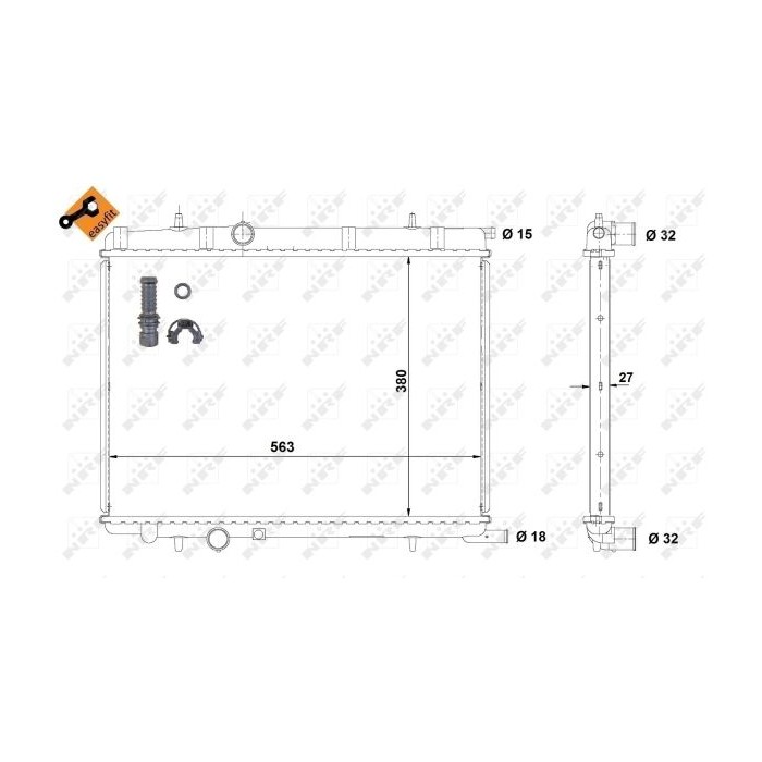 NRF EASY FIT Kühler, Motorkühlung 58312
