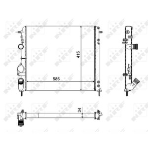 NRF Kühler, Motorkühlung 58325