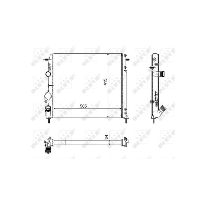 NRF Kühler, Motorkühlung 58325
