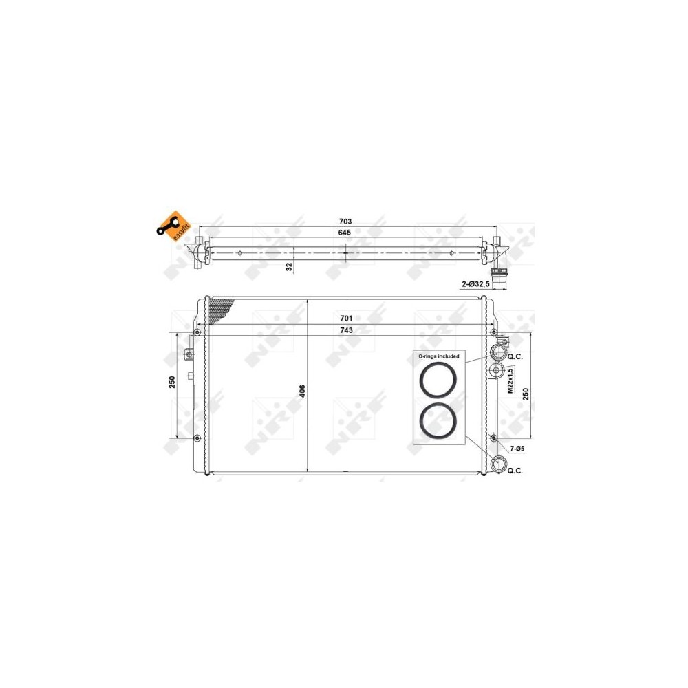 NRF EASY FIT Kühler, Motorkühlung 58334