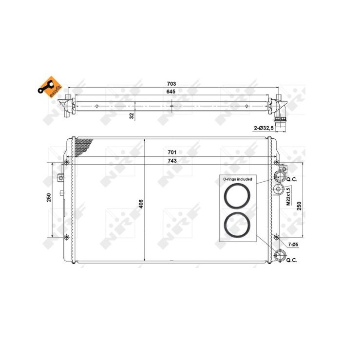 NRF EASY FIT Kühler, Motorkühlung 58334
