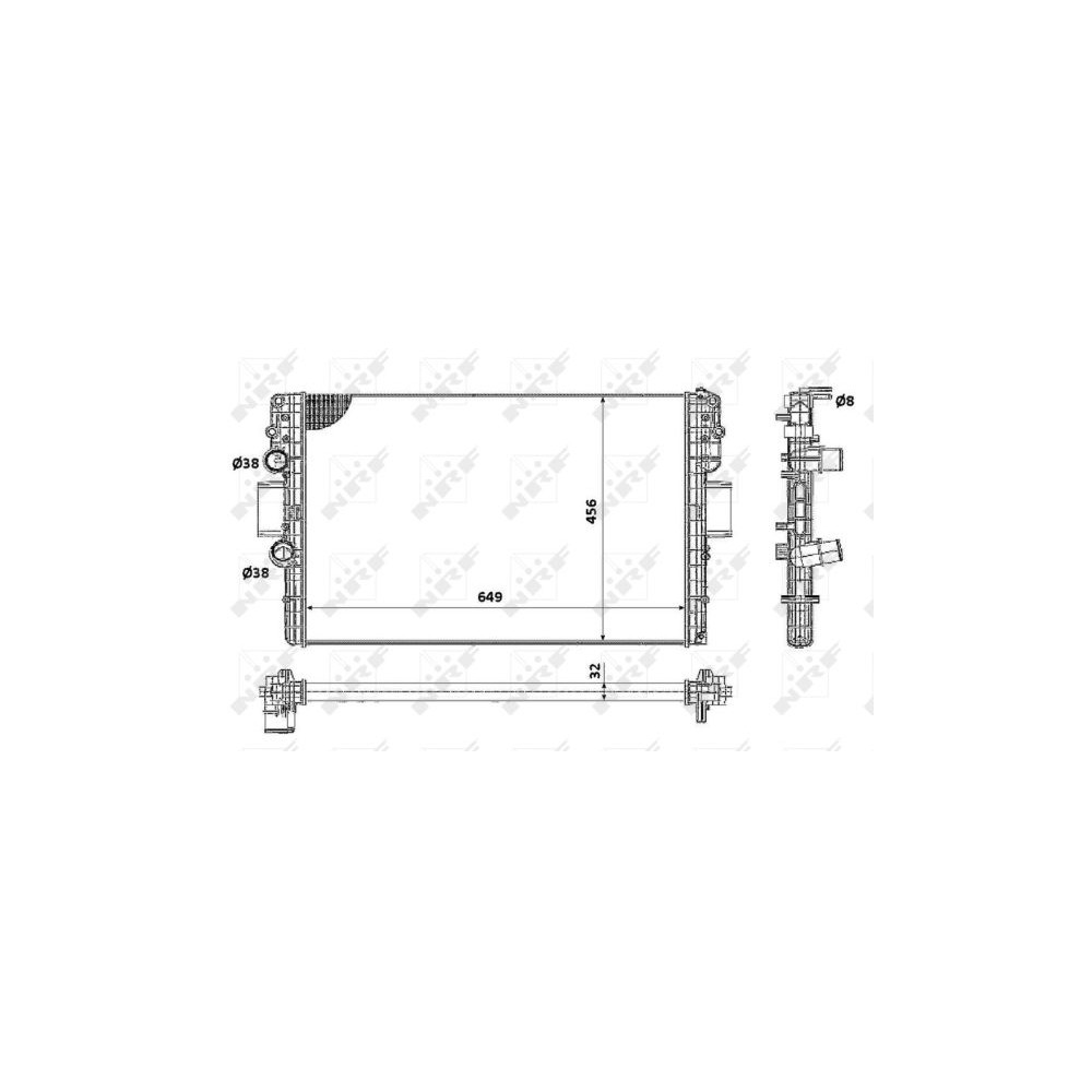 NRF Kühler, Motorkühlung 58361