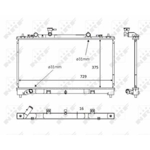 NRF Kühler, Motorkühlung 58381