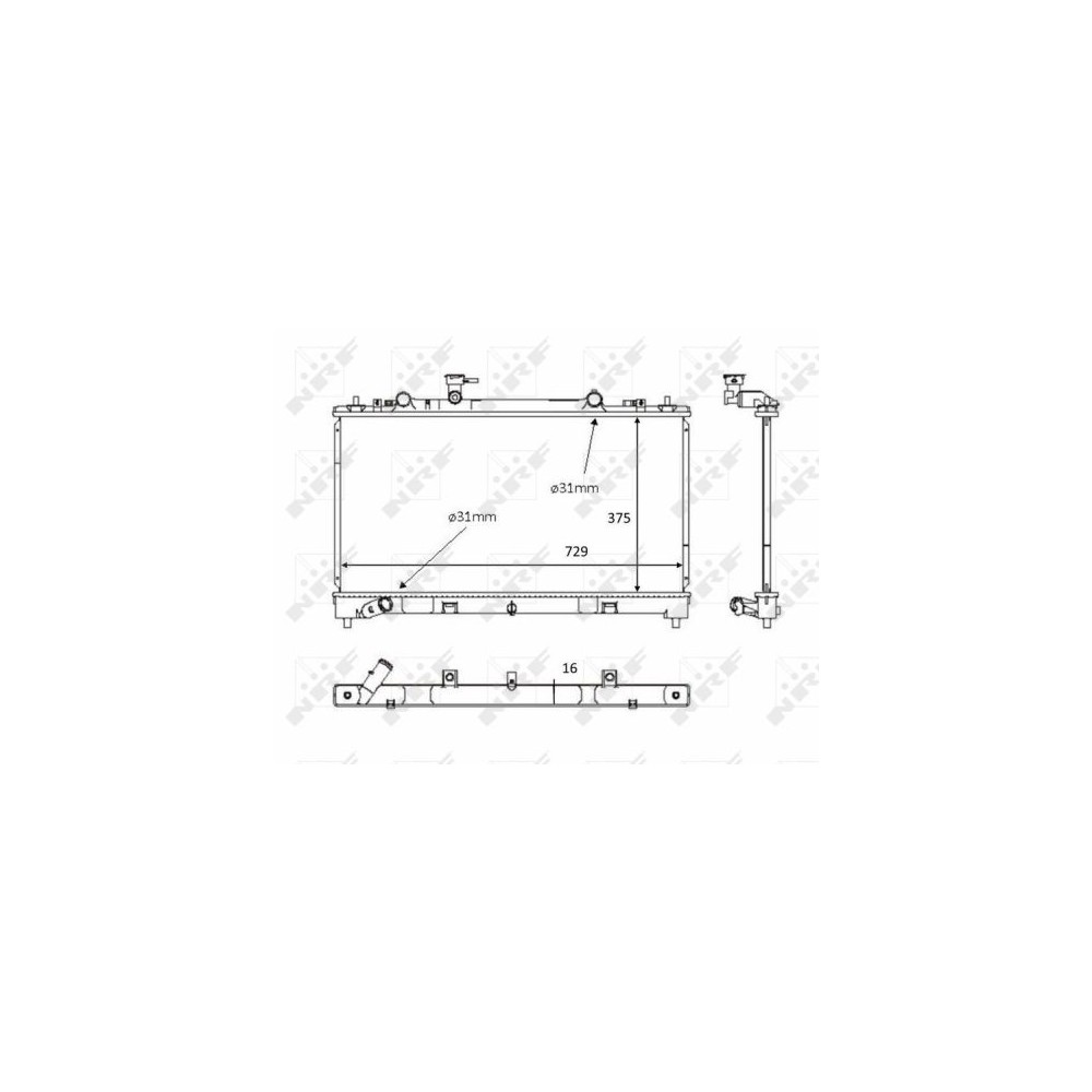 NRF Kühler, Motorkühlung 58381