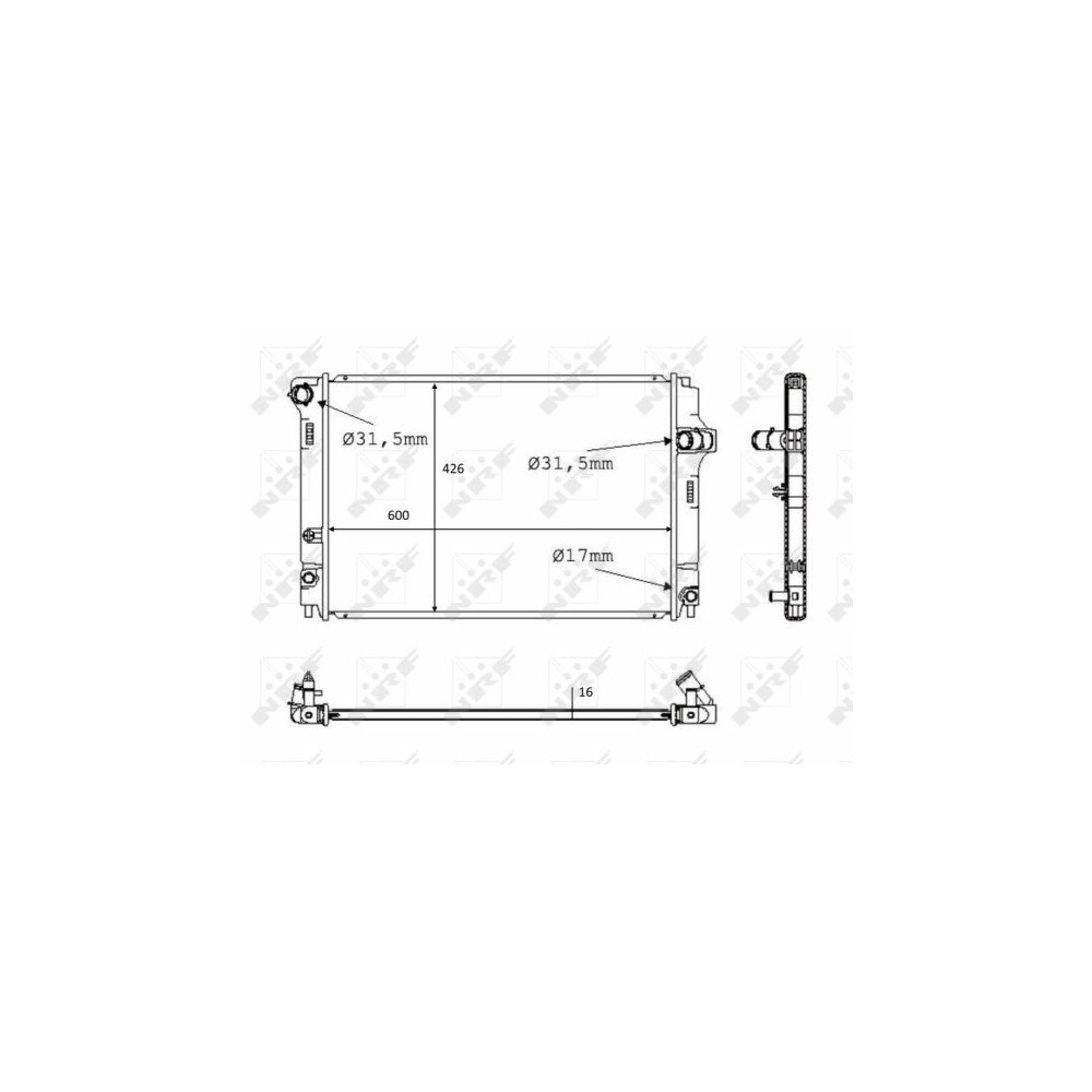 NRF Kühler, Motorkühlung 58382