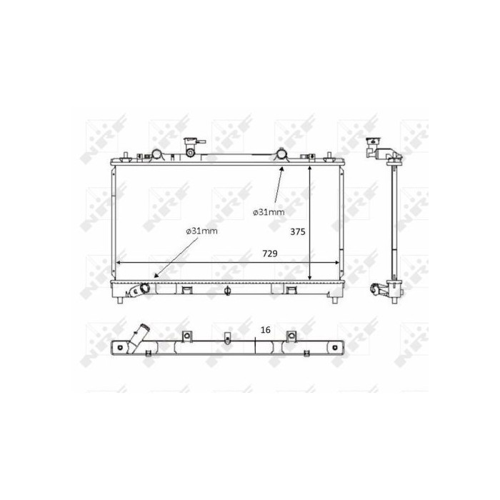 NRF Kühler, Motorkühlung 58381