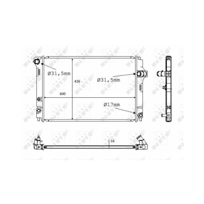NRF Kühler, Motorkühlung 58382