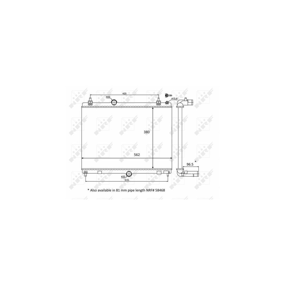 NRF Kühler, Motorkühlung 58399