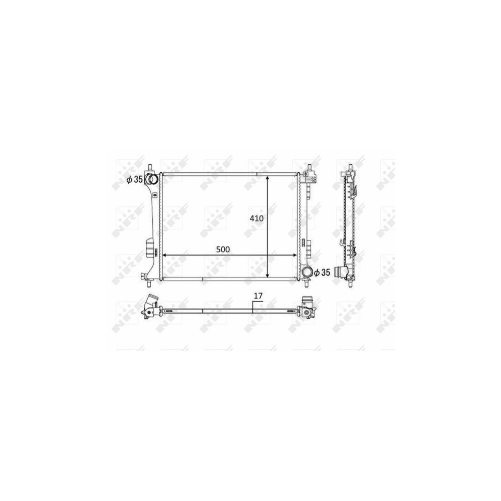 NRF Kühler, Motorkühlung 58451