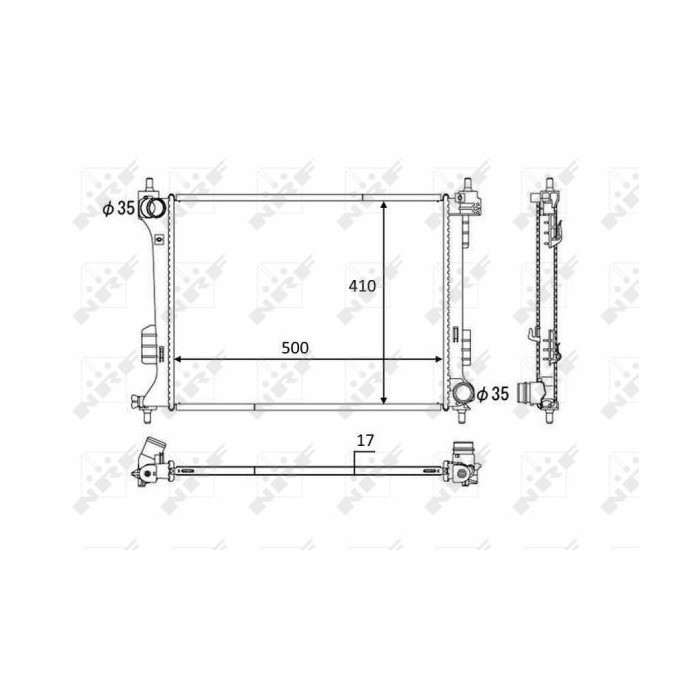 NRF Kühler, Motorkühlung 58451