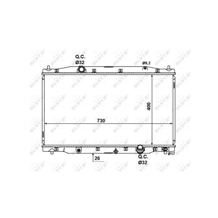 NRF Kühler, Motorkühlung 58457