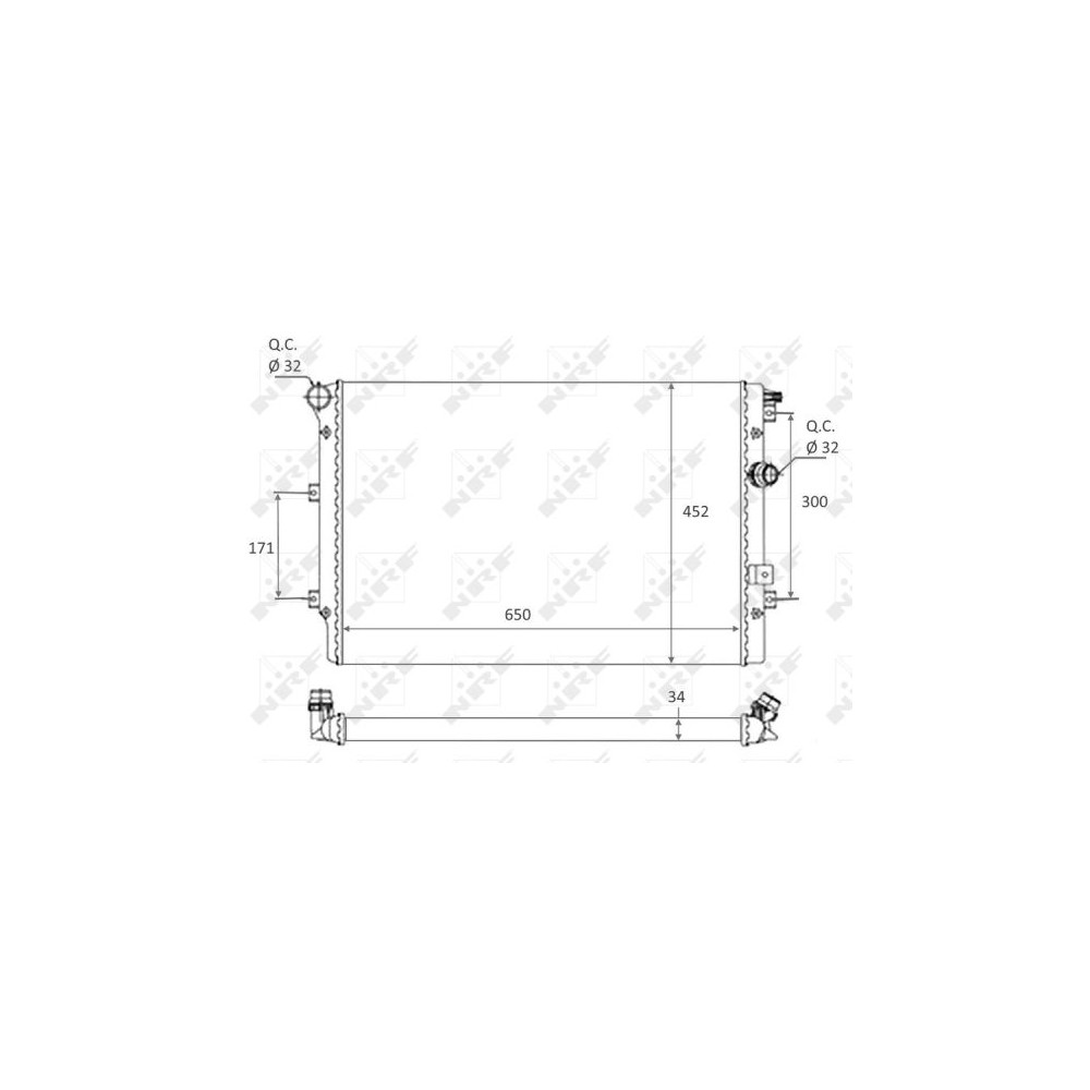 NRF Kühler, Motorkühlung 58464