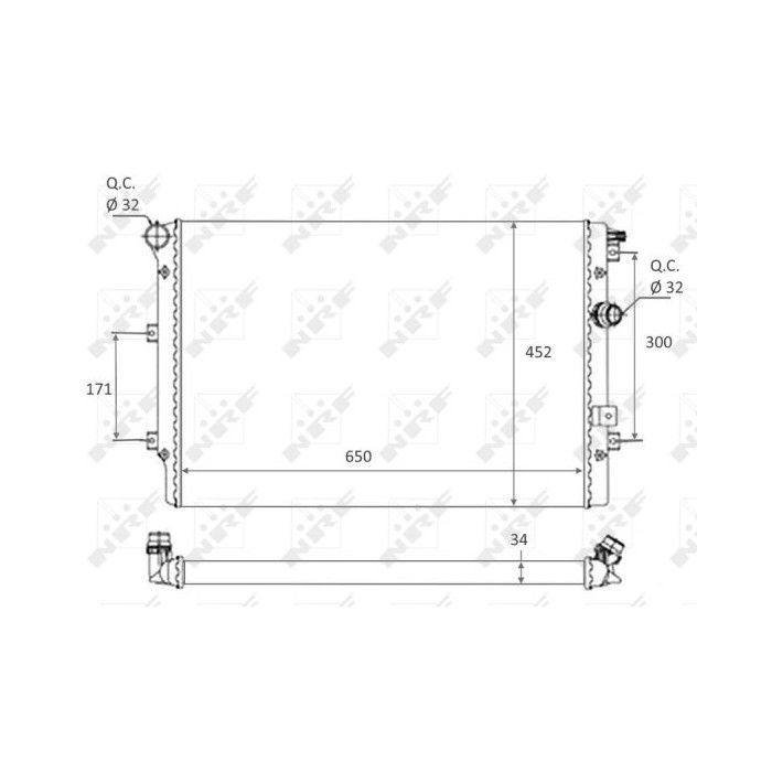 NRF Kühler, Motorkühlung 58464