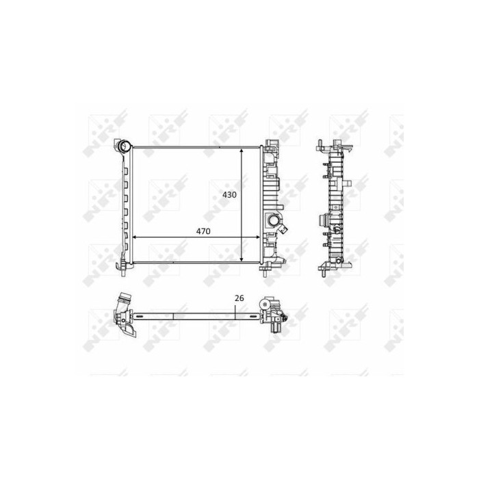 NRF Kühler, Motorkühlung 58473