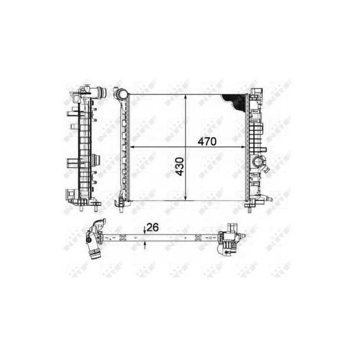 NRF Kühler, Motorkühlung 58476