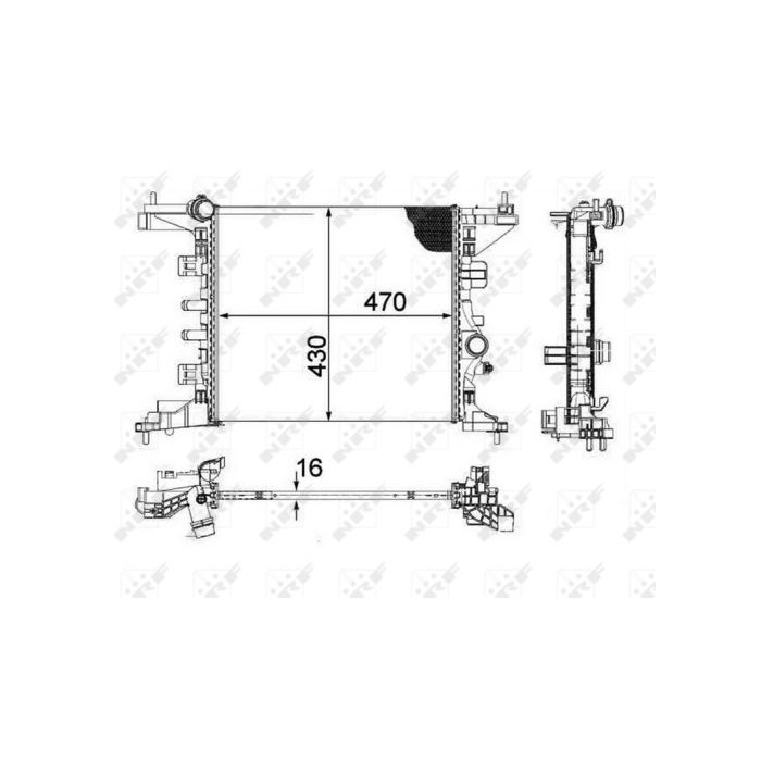 NRF Kühler, Motorkühlung 58477