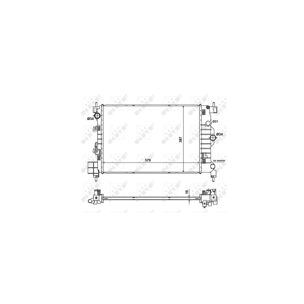 NRF Kühler, Motorkühlung 58496