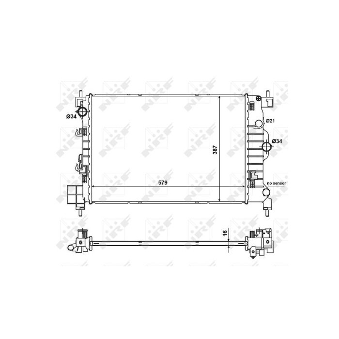 NRF Kühler, Motorkühlung 58496