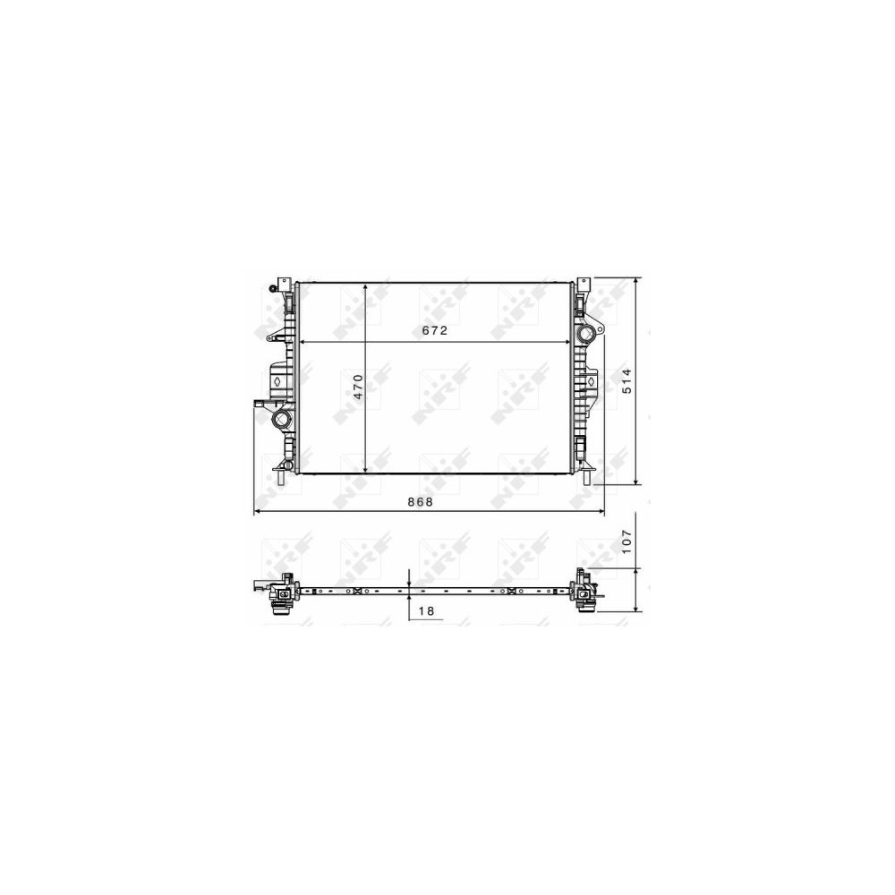 NRF Kühler, Motorkühlung 58499