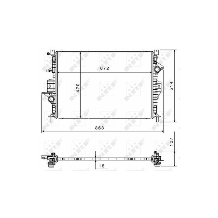 NRF Kühler, Motorkühlung 58499