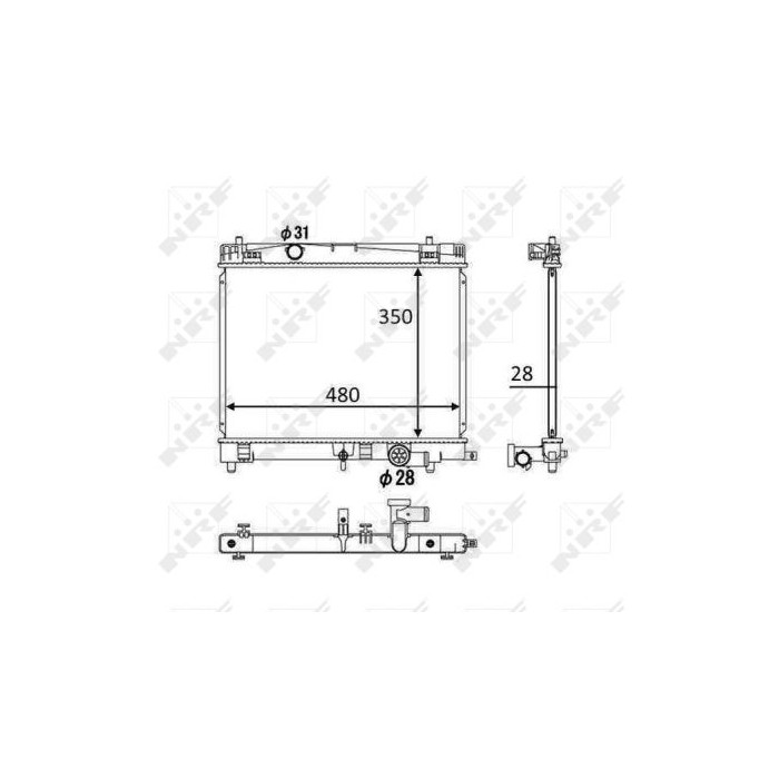 NRF Kühler, Motorkühlung 58501