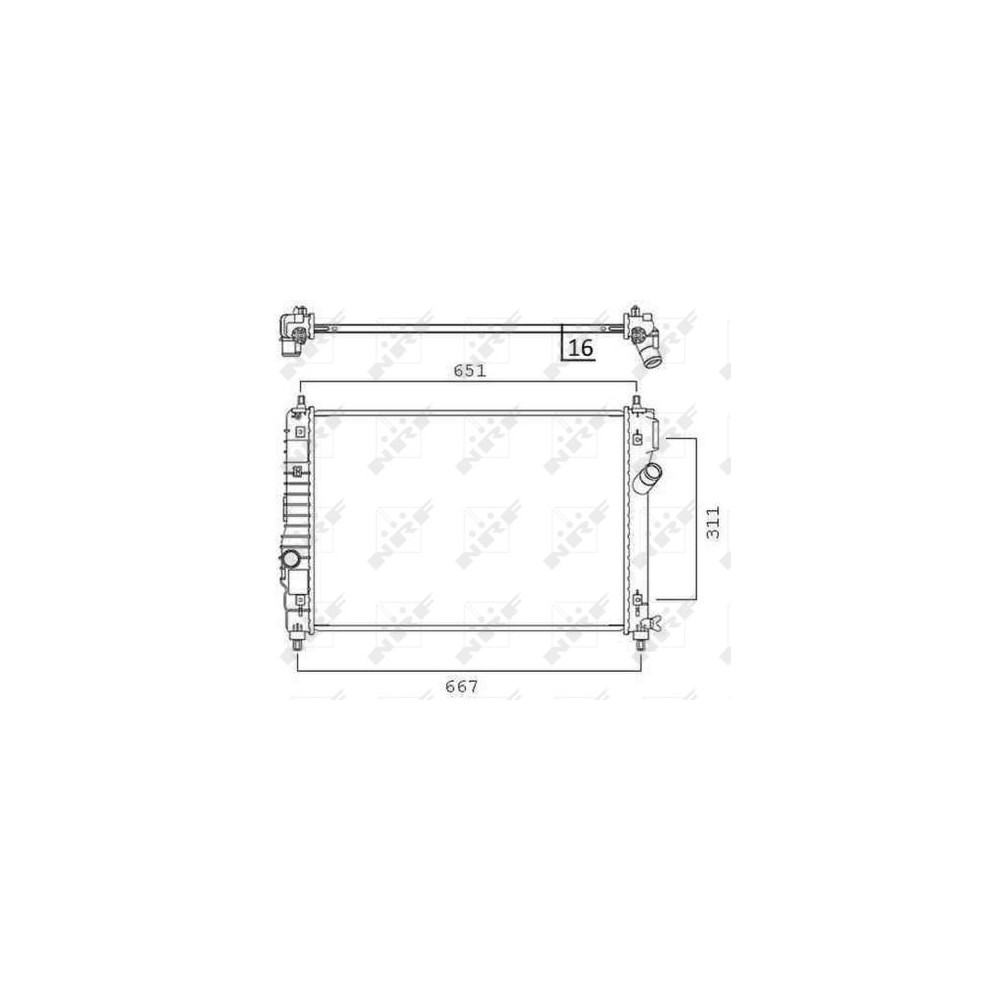 NRF Kühler, Motorkühlung 58505