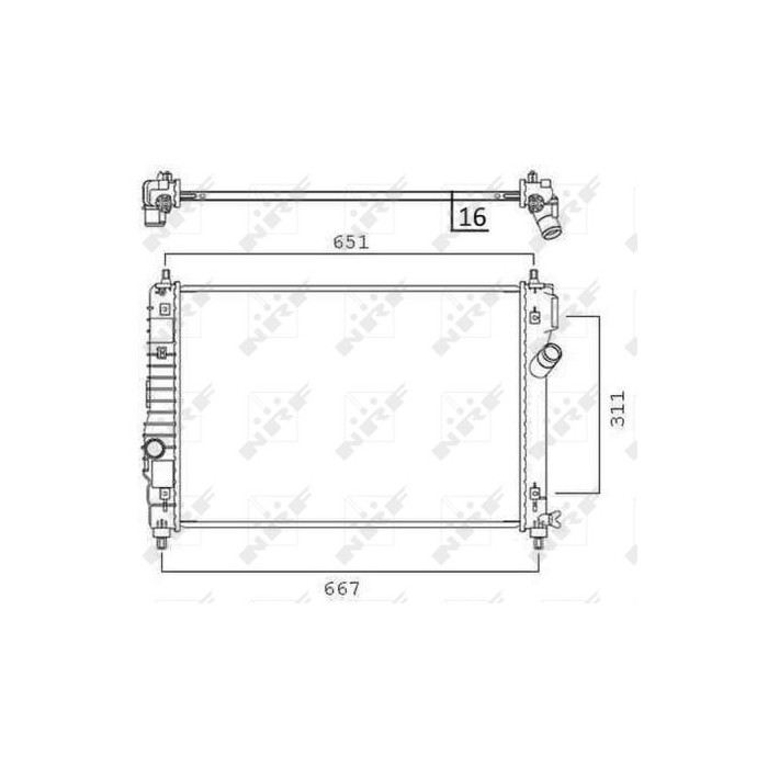 NRF Kühler, Motorkühlung 58505