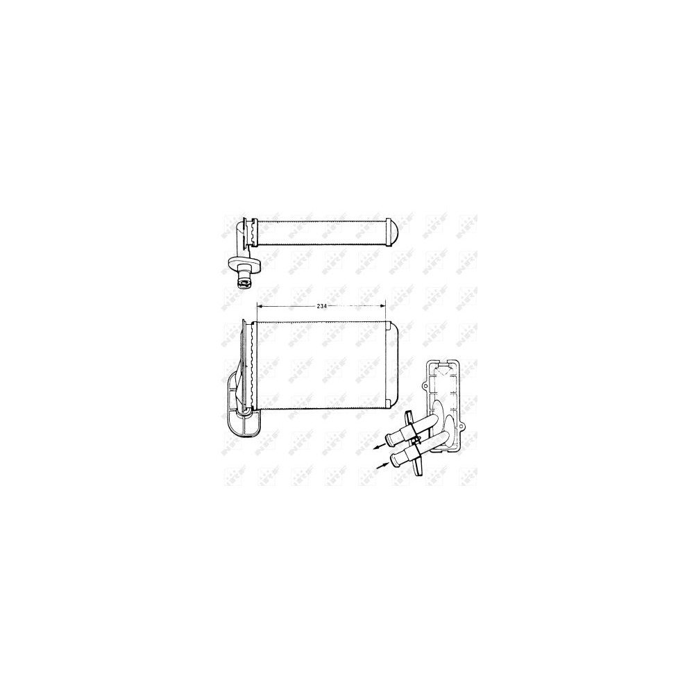 NRF Wärmetauscher, Innenraumheizung 58622