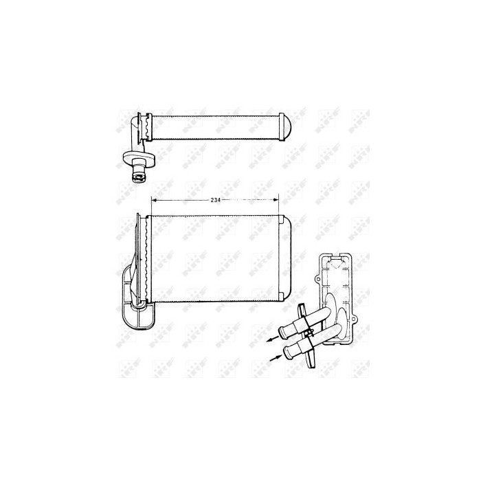 NRF Wärmetauscher, Innenraumheizung 58622