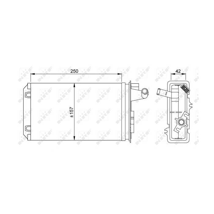 NRF Wärmetauscher, Innenraumheizung 58637