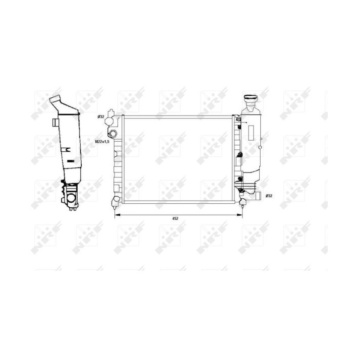 NRF Kühler, Motorkühlung 58807