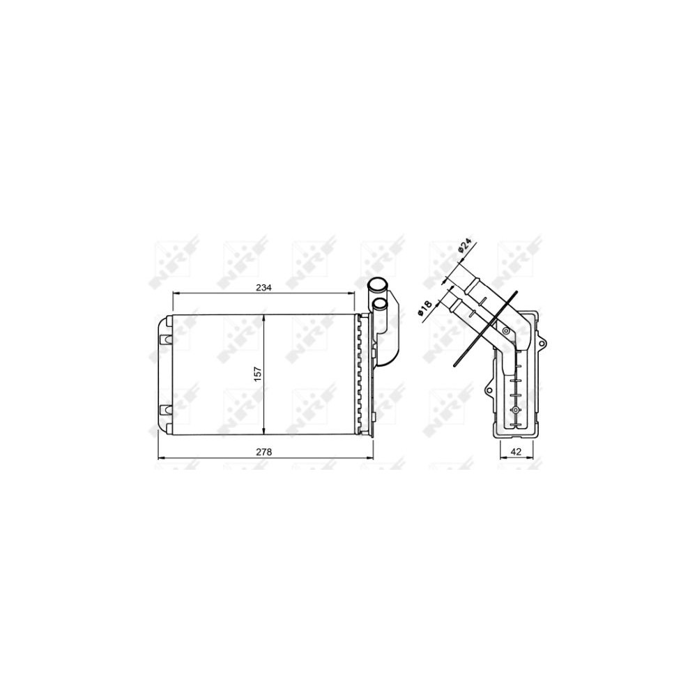 NRF Wärmetauscher, Innenraumheizung 58836