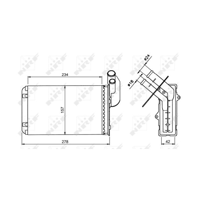 NRF Wärmetauscher, Innenraumheizung 58836