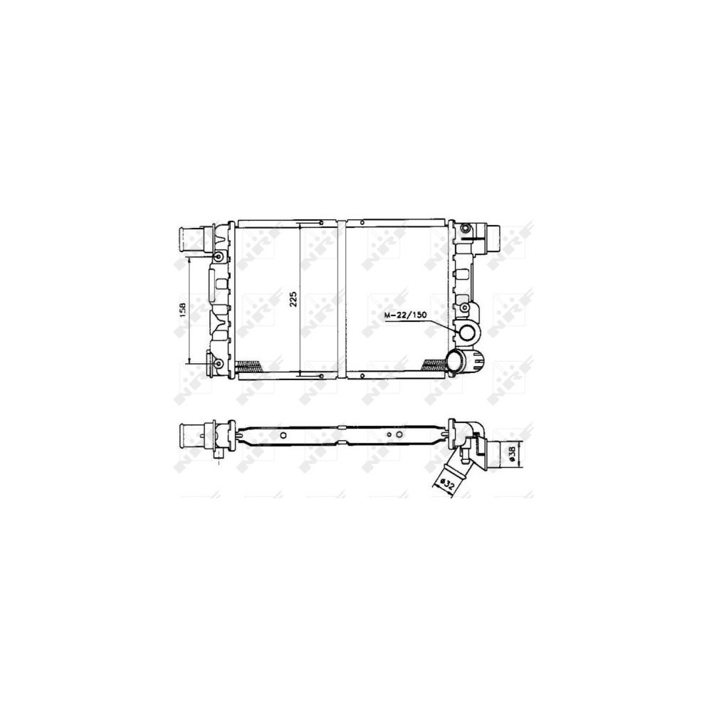 NRF Kühler, Motorkühlung 58844
