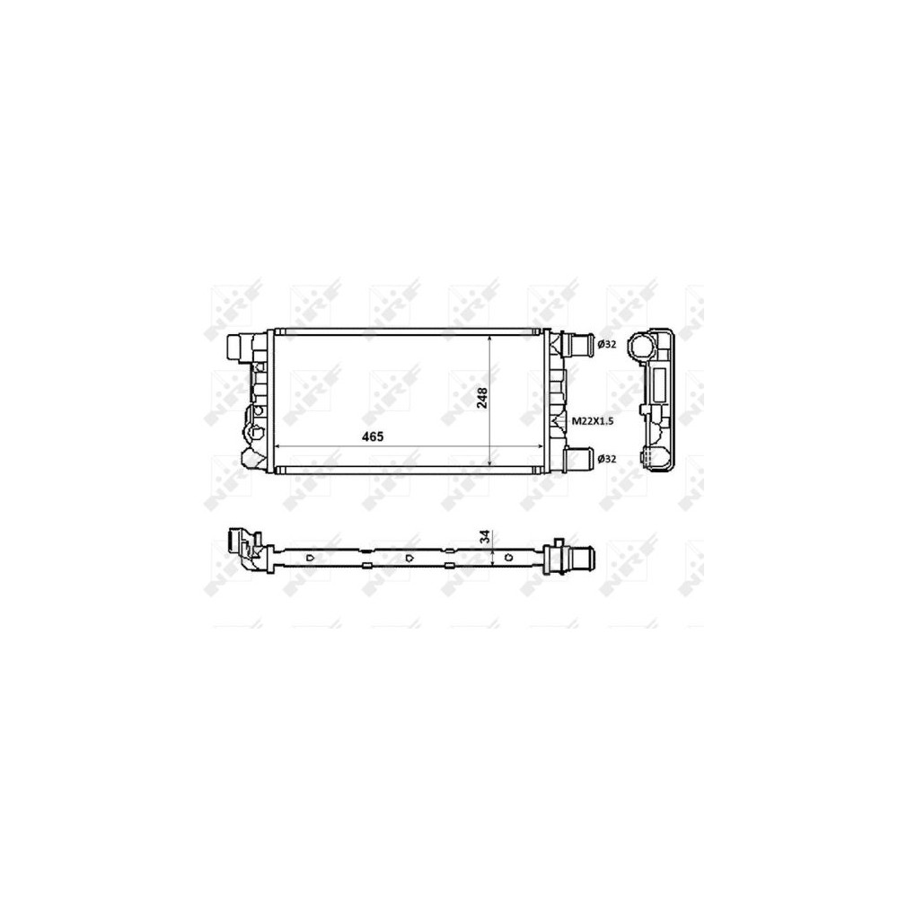 NRF Kühler, Motorkühlung 58845