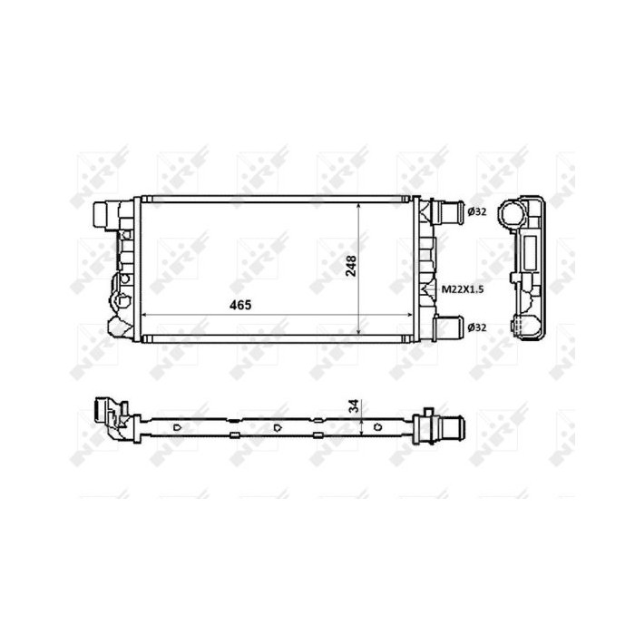NRF Kühler, Motorkühlung 58845