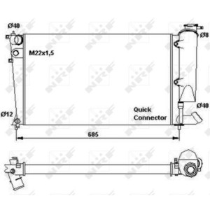 NRF Kühler, Motorkühlung 58923