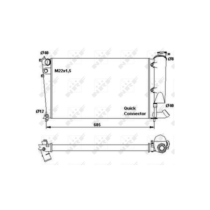 NRF Kühler, Motorkühlung 58923