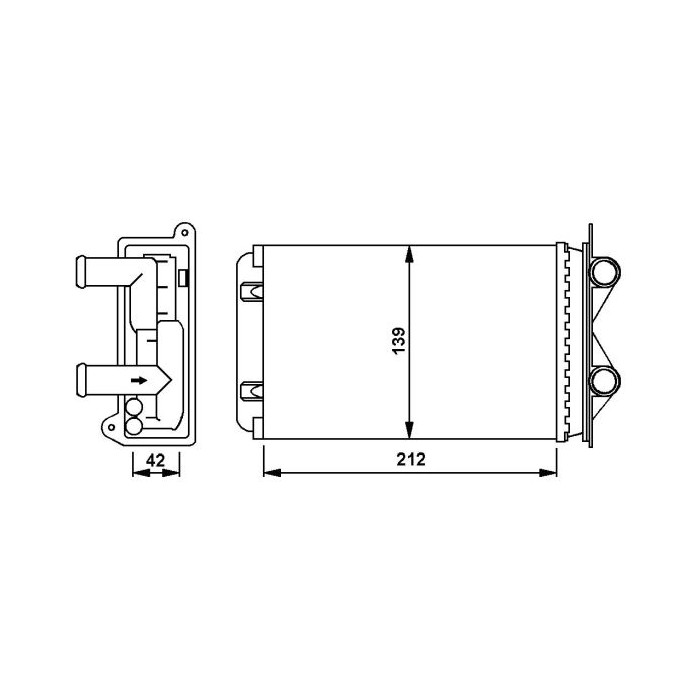 NRF Wärmetauscher, Innenraumheizung 58935