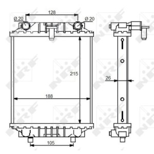 NRF Kühler, Motorkühlung 59125