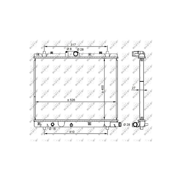 NRF Kühler, Motorkühlung 59209
