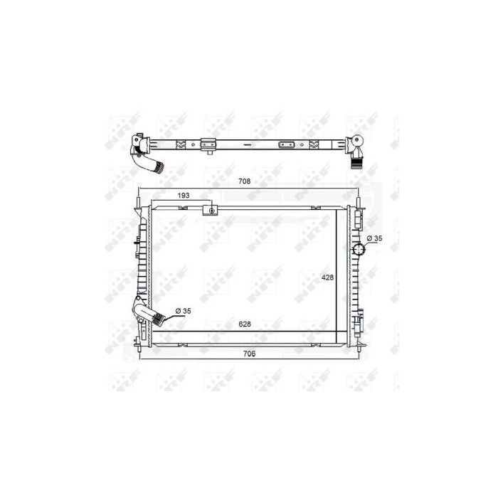 NRF Kühler, Motorkühlung 58455