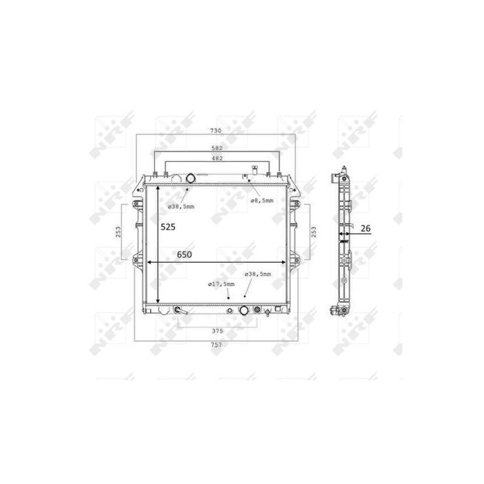 NRF Kühler, Motorkühlung 58534